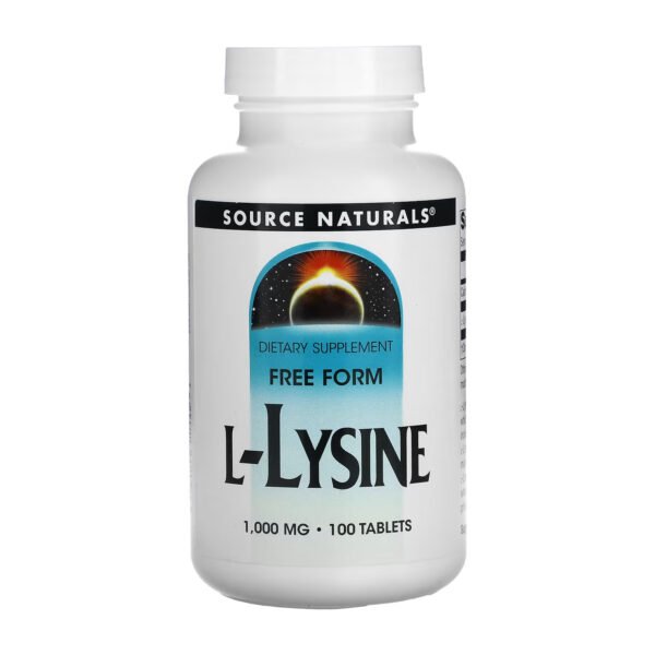 Source Naturals L-лізин 1000мг - 100 таблеток
