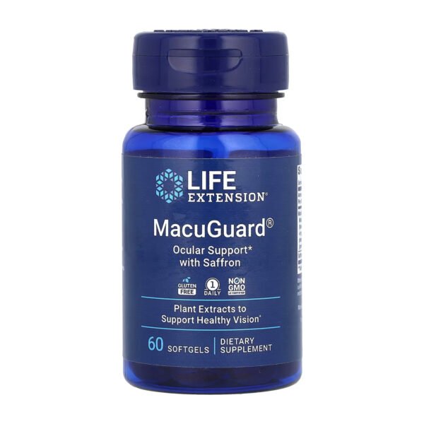 Life Extension MacuGuard® Підтримка зору з шафраном - 60 капсул