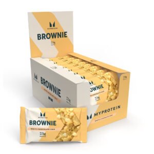 Myprotein Протеїновий батончик Brownie з білого шоколаду — 12x75г