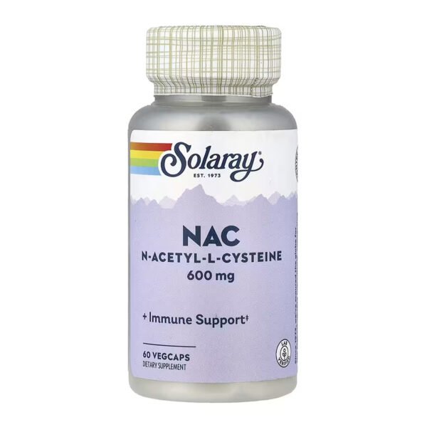 Solaray NAC (N-Ацетил-L-Цистеїн) 600 мг - 60 рослинних капсул