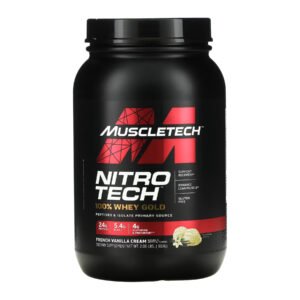 MuscleTech Nitro Tech 100% Whey Gold — 908 г французька ванільна кремова