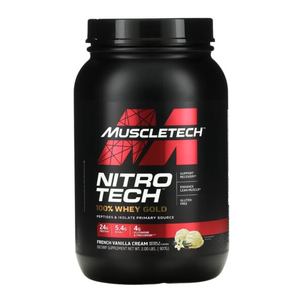 MuscleTech Nitro Tech 100% Whey Gold — 908 г французька ванільна кремова