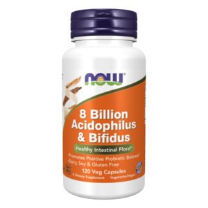 Now Foods 8 мільярдів ацидофільних та біфідобактерій — 120 рослинних капсул