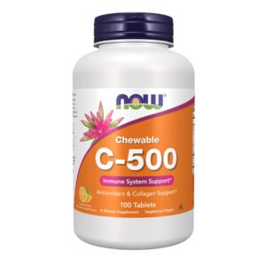 Now Foods C-500 Жувальні таблетки Апельсин — 100 таблеток