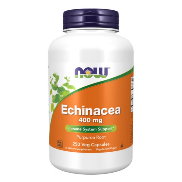 Now Foods Ехінацея 400 мг — 250 рослинних капсул