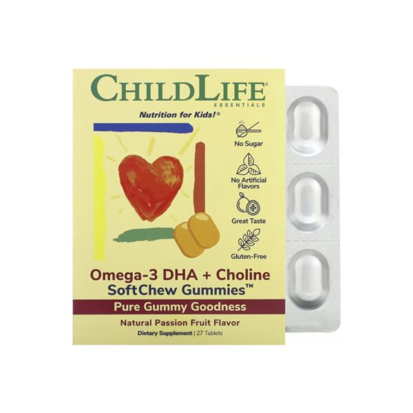 ChildLife Essentials Omega-3 DHA + Холін — 27 таблеток