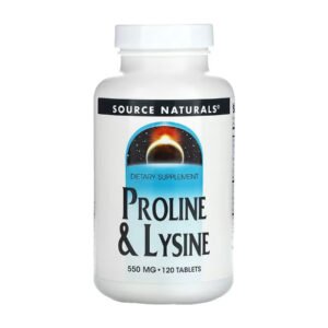 Source Naturals Пролін та Лізин 550 мг - 120 таблеток