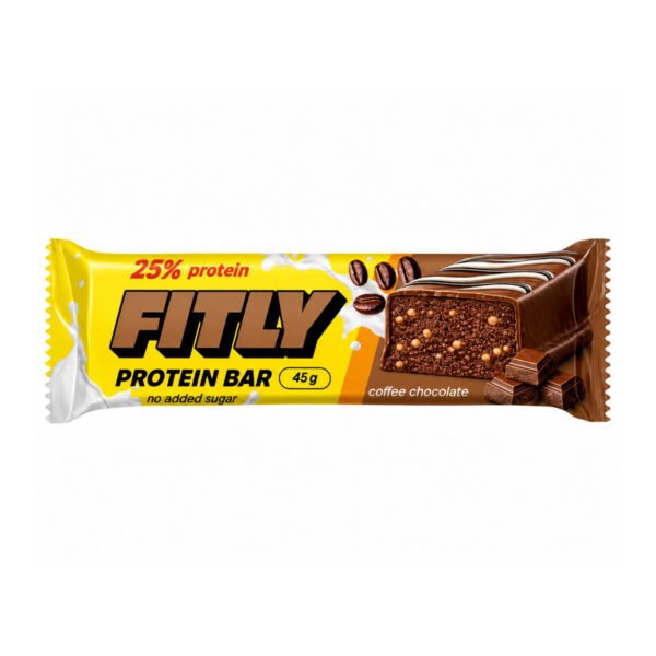 Fitly Протеїновий батончик — 12x45г Кава Шоколад