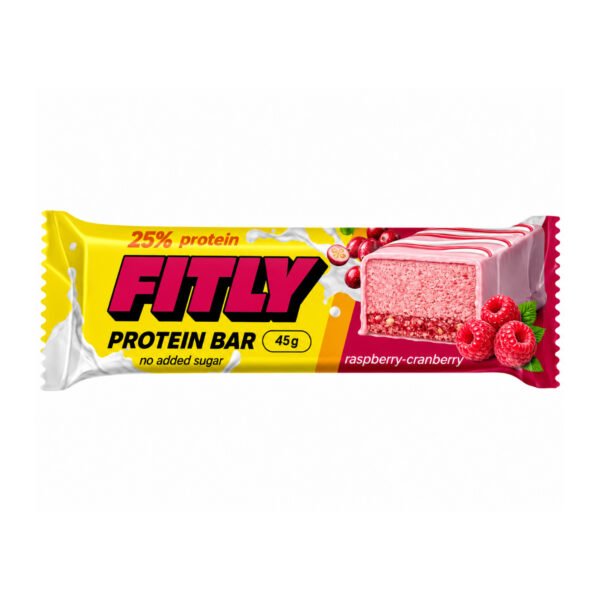 Fitly Протеїновий батончик — 12x45г Малина журавлина