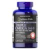 Puritans Pride Triple Omega 3-6-9 Риб'ячий, Лляний та Чіа Олії — 120 капсул