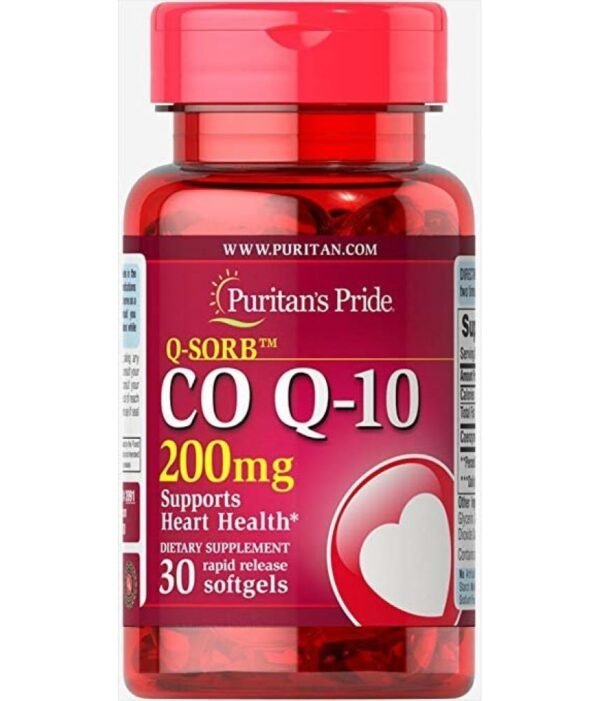 Puritans Pride Q-SORB™ Co Q-10 200 мг - 30 капсул