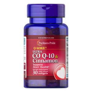 Puritans Pride Ultra Q-SORB™ Co Q-10 200 мг & Кориця 1000 мг - 30 капсул