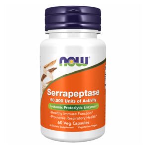 Now Foods Серрапептаза 60,000 одиниць - 60 рослинних капсул