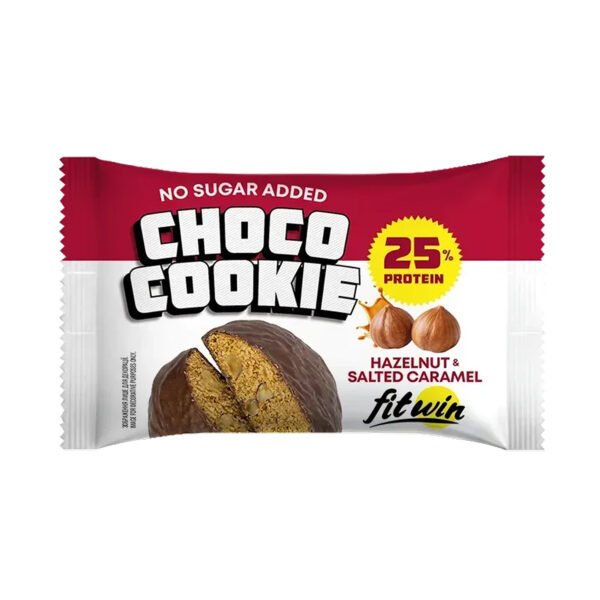 FitWin Choco Cookie 25% — 10x40г Фундук з солоною карамеллю