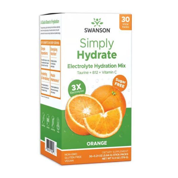 Swanson Simply Hydrate — 30 пакетів апельсин