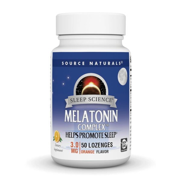 Source Naturals Melatonin Complex — 50 пастилок апельсинового смаку