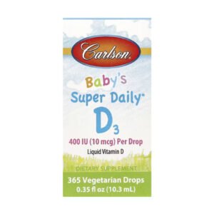 Carlson Laboratories Super Daily D3 для немовлят 400 IU - 365 рослинних крапель 10.3 мл