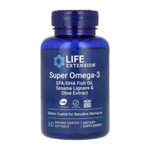 Life Extension Super Omega-3 EPA/DHA Риб'ячий жир з лігнанами сезаму та екстрактом оливок — 60 капсул