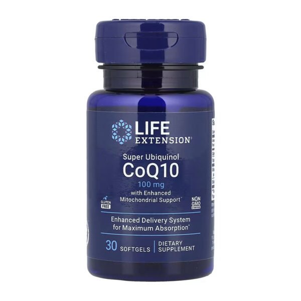 Life Extension Super Ubiquinol CoQ10 з покращеною підтримкою мітохондрій™ 100 мг - 30 капсул
