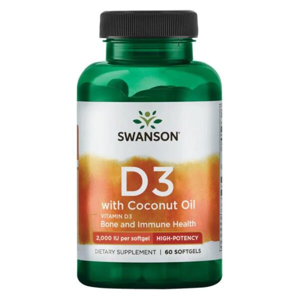 Swanson D-3 Кокосова олія 2000IU - 60 капсул