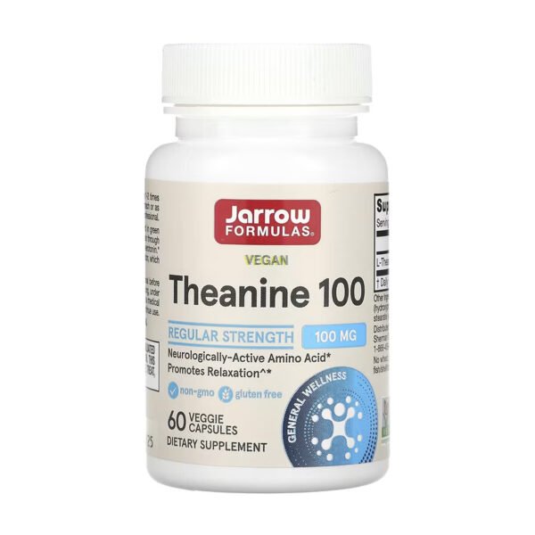 Jarrow Formulas L-теанін 100 мг — 60 рослинних капсул
