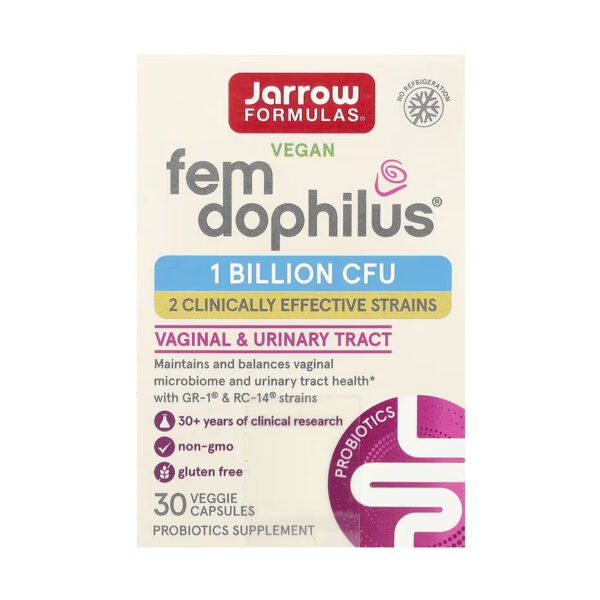 Jarrow Formulas Vegan Fem Dophilus® 1 мільярд КУО - 30 рослинних капсул