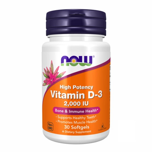 Now Foods Вітамін D-3 2000 МО - 30 капсул