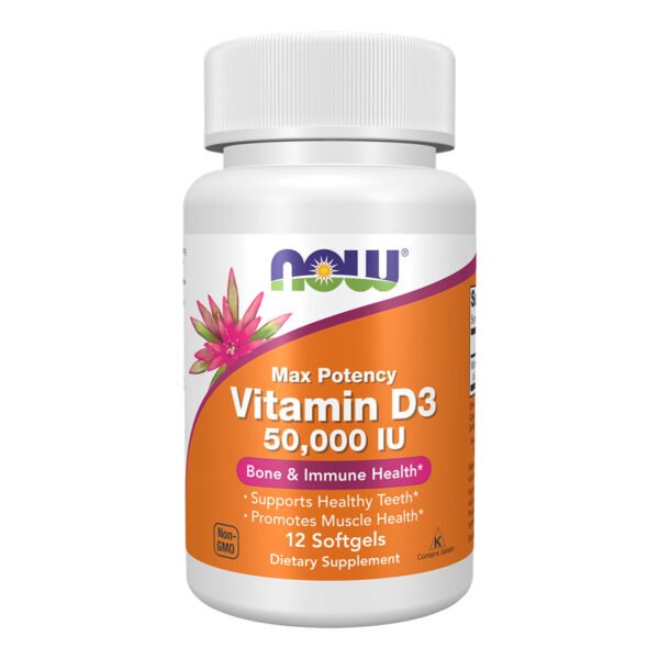 Now Foods Вітамін D-3 50,000 IU — 12 капсул