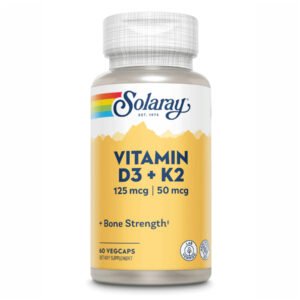 Solaray Вітамін D-3 та K-2 — 60 рослинних капсул