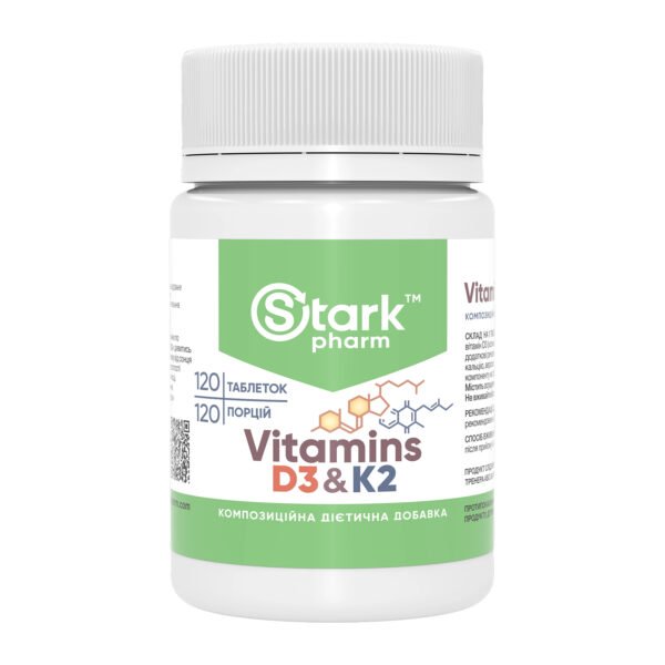 Stark Pharm Вітамін D3 та K2 — 120 таблеток