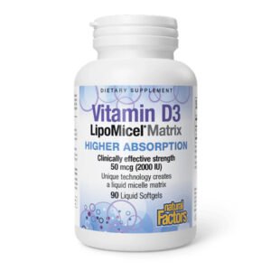 Natural Factors Вітамін D3 LipoMicel Matrix — 90 капсул