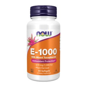 Now Foods Вітамін E-1000 Змішані Токофероли — 50 капсул